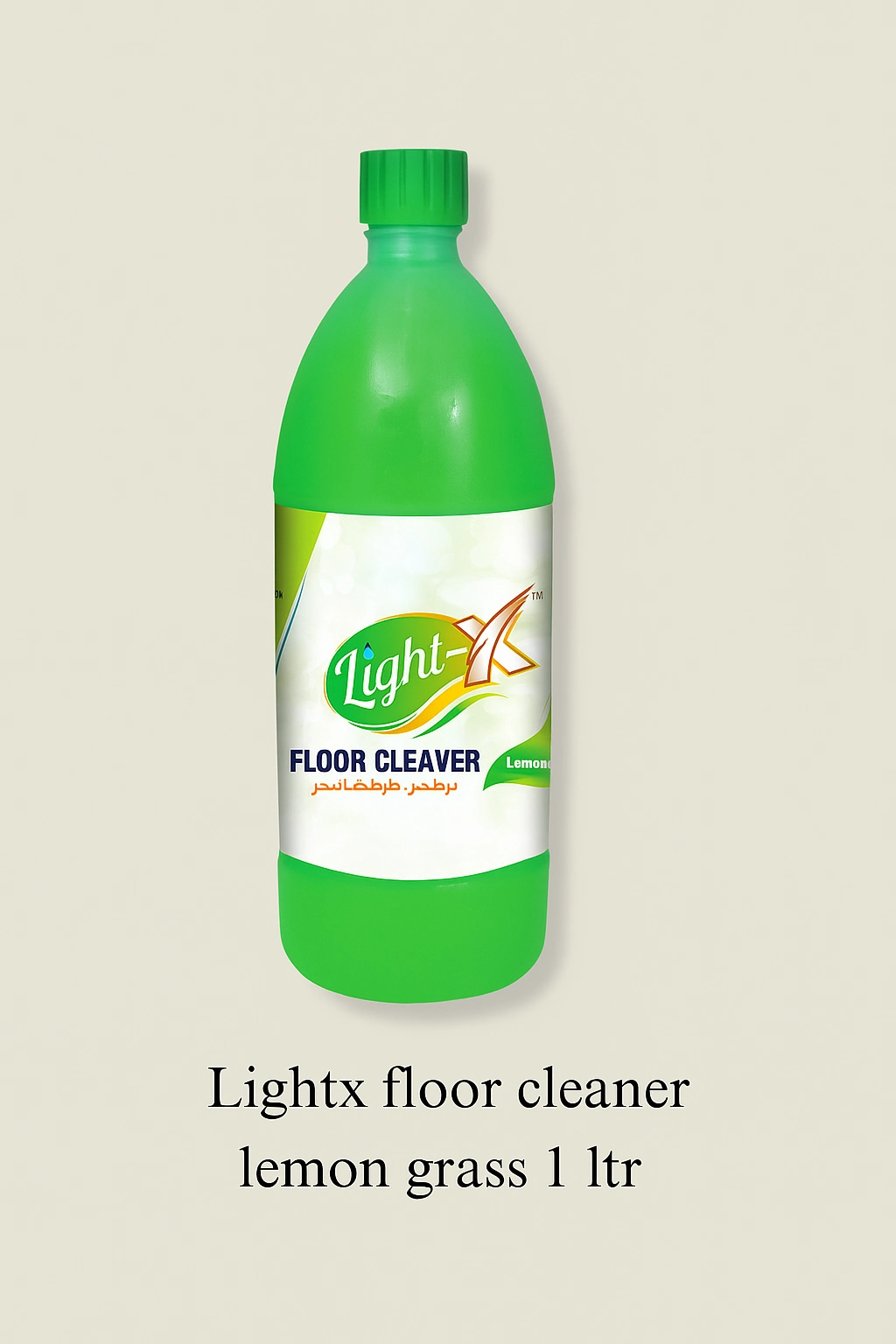Lemongrass scented Lightx floor cleaner, 1 liter, from innovating cleaning products collection.